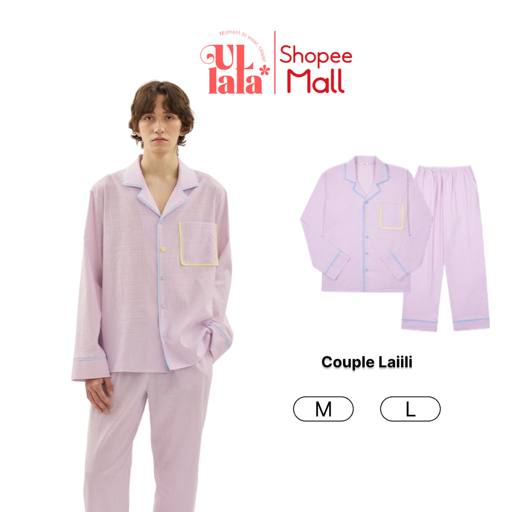 Ullala Pajamas Laiili Men Bộ ngủ mặc nhà nam dài tay Freesize