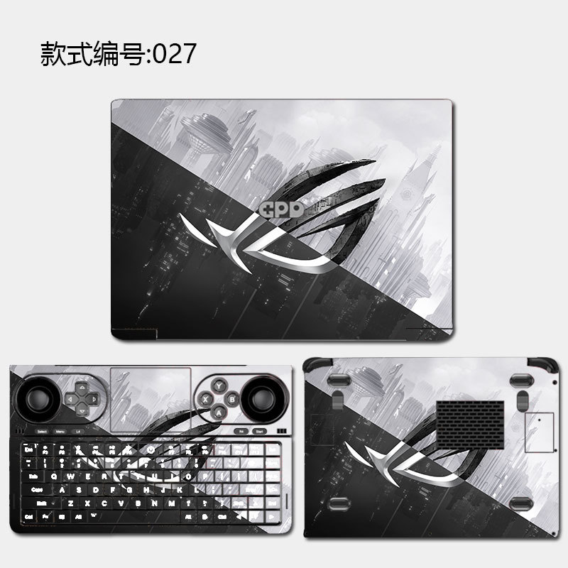Cắt sẵn 1xTop + 1xPalmrest + 1xBottom + Miếng dán da bên hông Phim bảo vệ cho 2025 GPD Win Mini 7 Ma