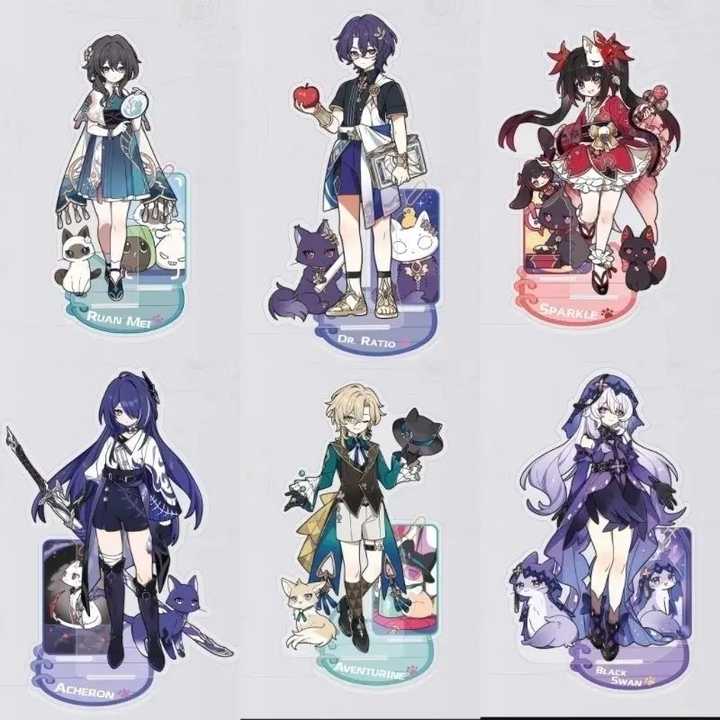 Standee Honkai Star Rail mô hình mica trang trí Ruan Mei Dr. Ratio Sparkle Acheron Aventurine Black 