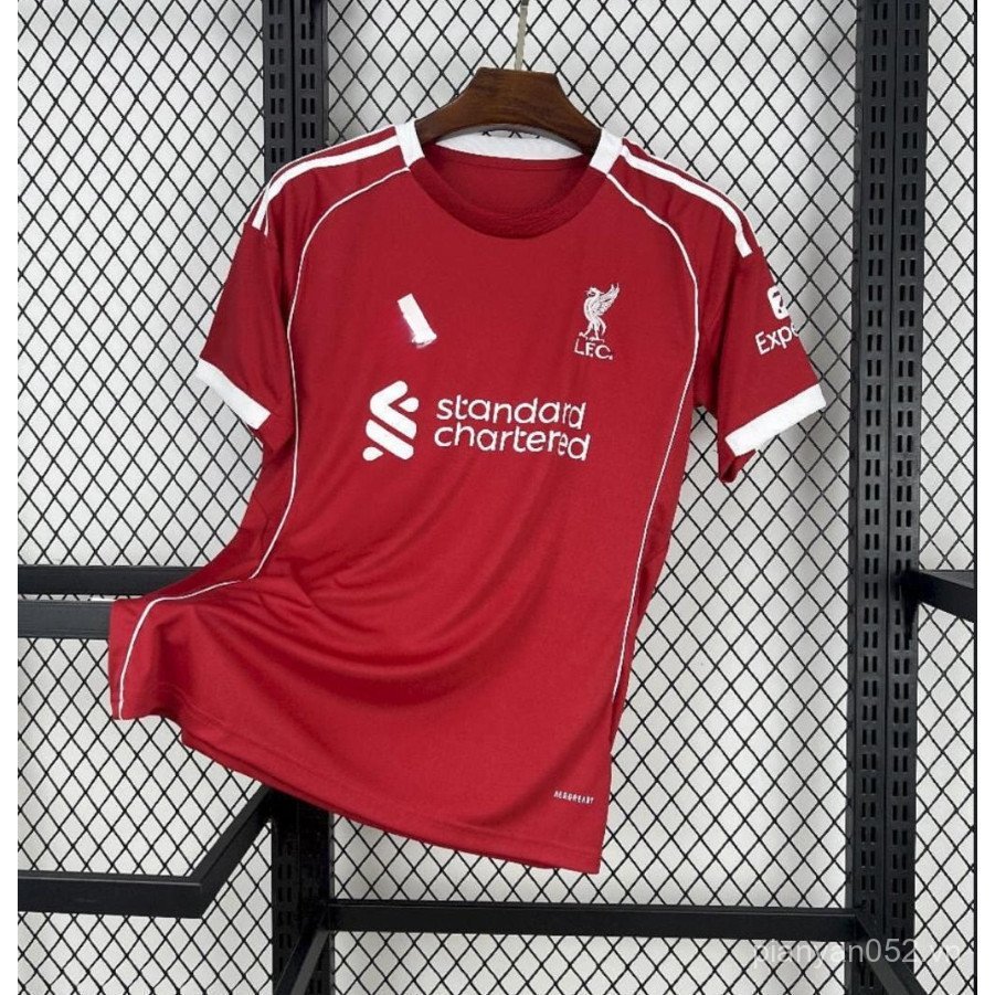 Áo Bóng Đá Liverpool 2025/2026 Home Jersey, Áo Thun Ngắn Tay Unisex