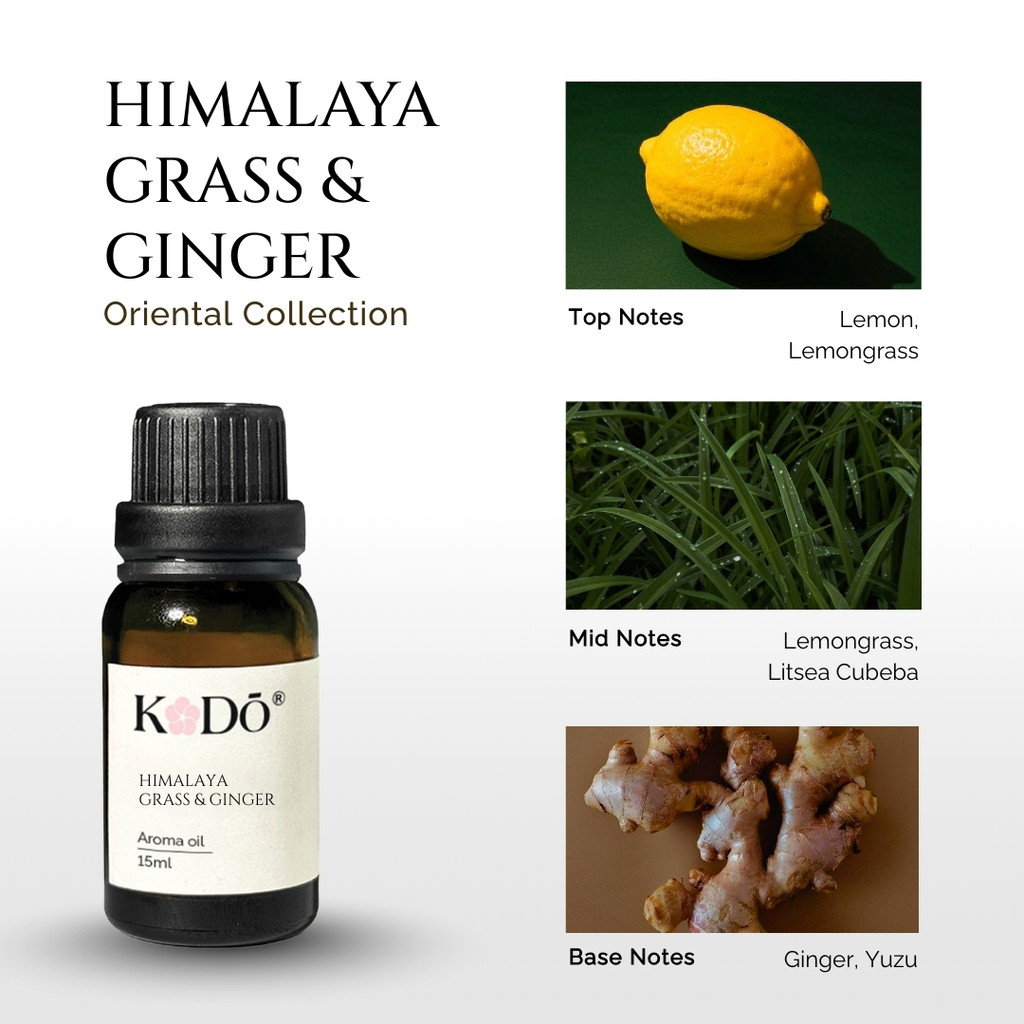 Tinh Dầu Sả Gừng KODO Himalaya Grass & Ginger - Tinh Dầu Xông Phòng Ấm Áp, Khử Mùi, Thanh Lọc Không 