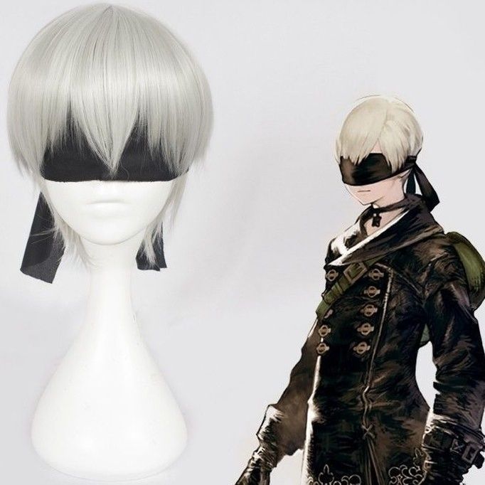 ❈ ❈ ❈ ❈ ❈ ❈ ❈ ❈ 号 S ✲ 9S COS ❈ ❈ ❈ ❈ ❈ ❈ ❈ ❈ ❈ ❈ ❈ ❈ NieR: Automata 9S Mặt nạ mắt Cosplay có ruy băn