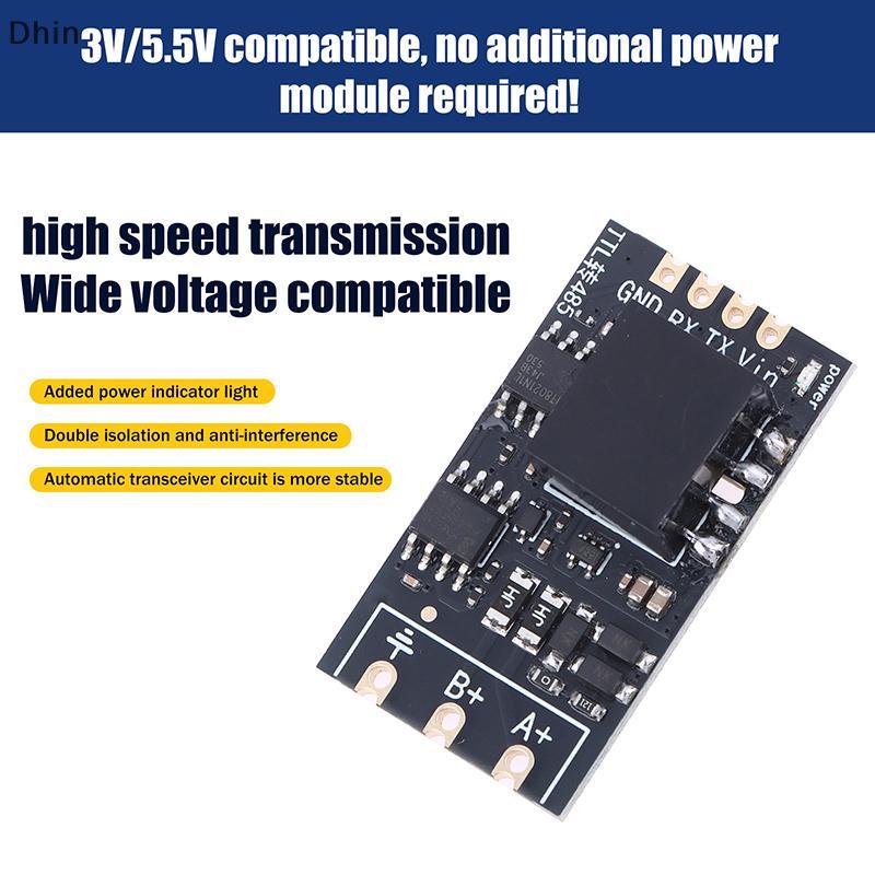 [Dhin] 1 / 2 Cái Mô-đun bảng cấp TTL sang RS485 cách ly nối tiếp Tự động đảo ngược tốc độ cao 2Mbps 