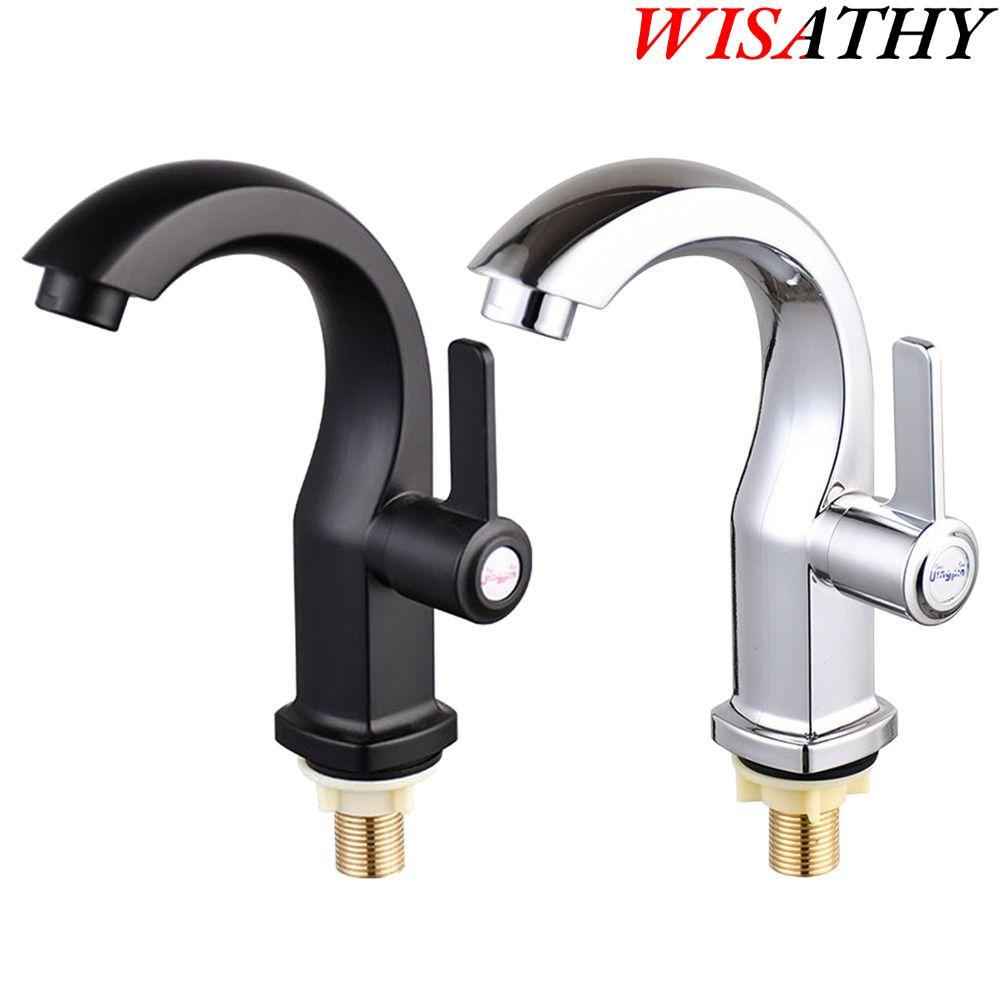 WISATHY Vòi chậu WISHY, Vòi phòng tắm van lạnh đơn, Vòi chậu rửa mở nhanh