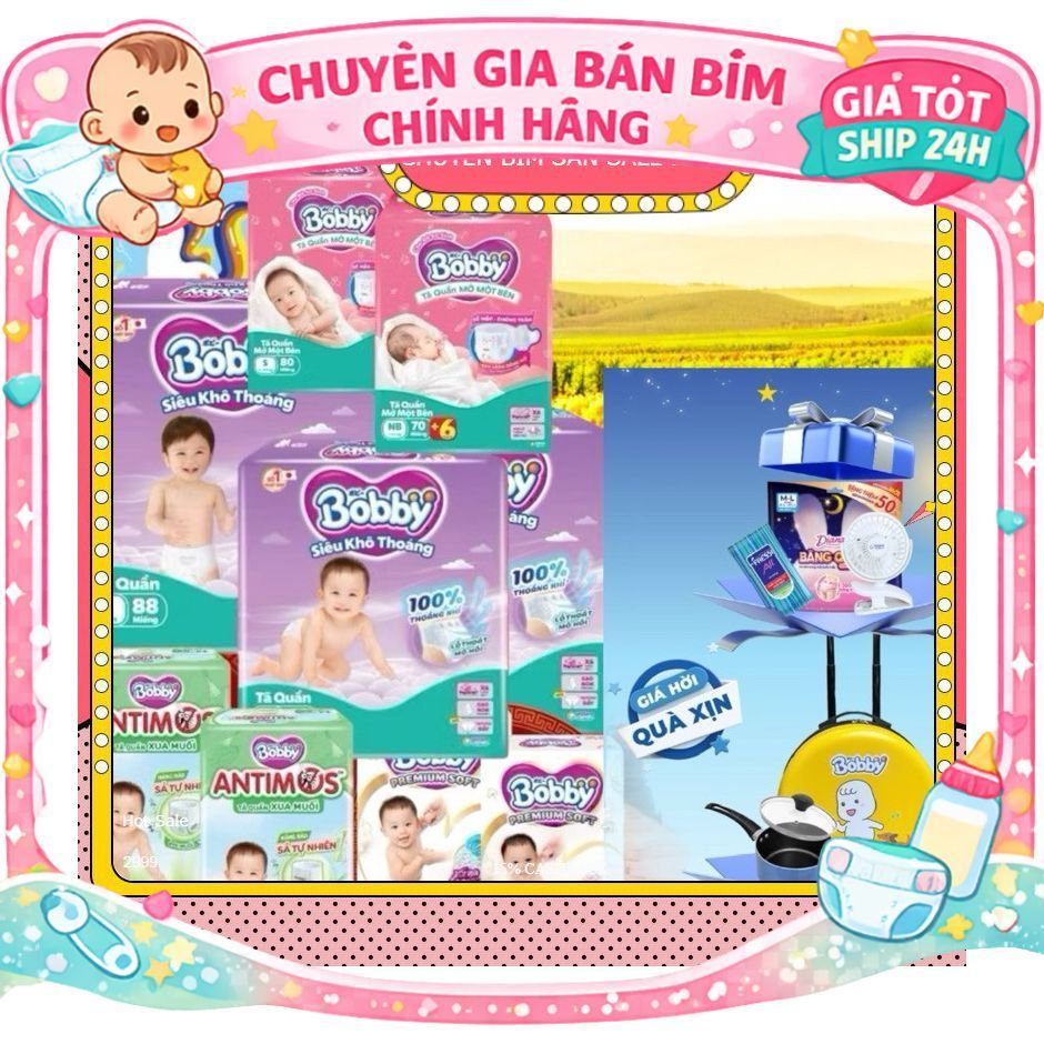 Tã quần BOBBY ULTra size M96/L88/Xl76/Xxl70, Tã Bỉm bobby mega L96/xl84/xxl76,bobby dán  S80/M76