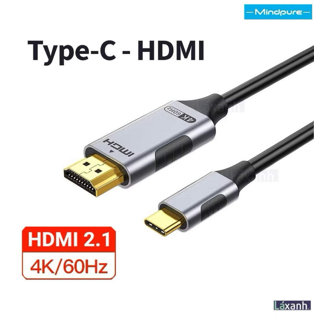 Cáp chuyển Type-C sang HDMI 4K 60Hz ZX123 – Hỗ trợ Thunderbolt 3, DisplayPort Alt Mode