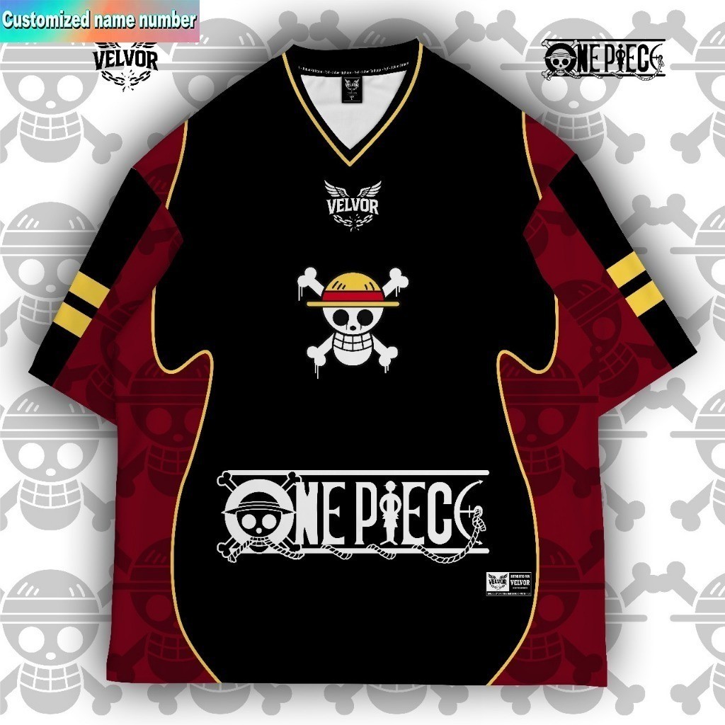 Áo đấu trẻ em ONEPIECE OVERSIZE ANIME CAO CẤP ONEPIECE SERIES VELVOR JERSEY FULL Jersey