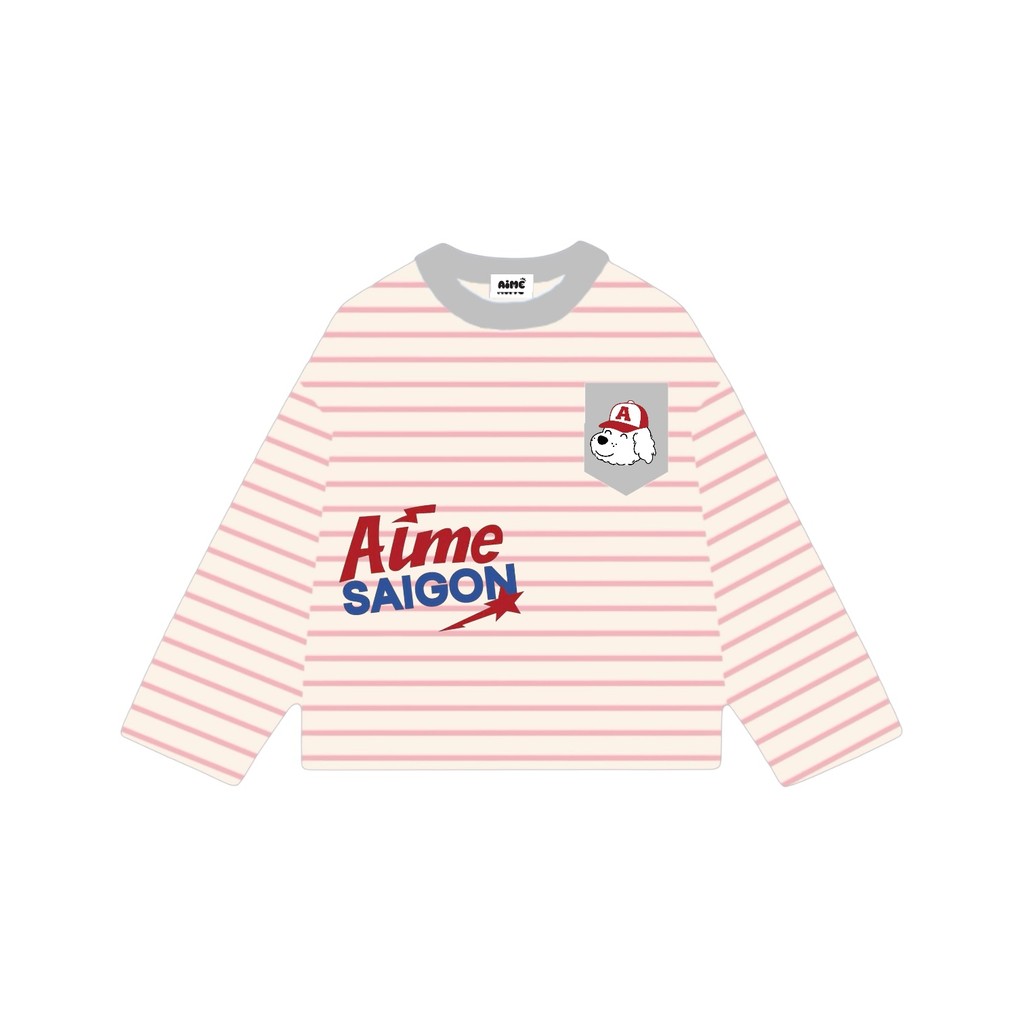 [Ver5] Áo Thun Tay Dài Raglan Phối Borip NGÔI SAOxCotton Long Sleeve Boxy AIMÉ Form Rộng Cổ Tròn Unisex Nam Nữ Áo Mùa Hè | BigBuy360 - bigbuy360.vn