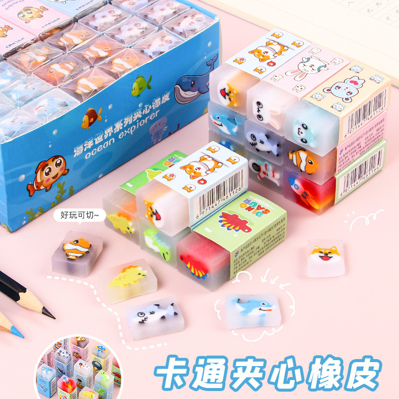 [Creative Cartoon Sandwich Cutable Eraser] Học sinh tiểu học Sử dụng Eraser Clean Eraser Cute Eraser