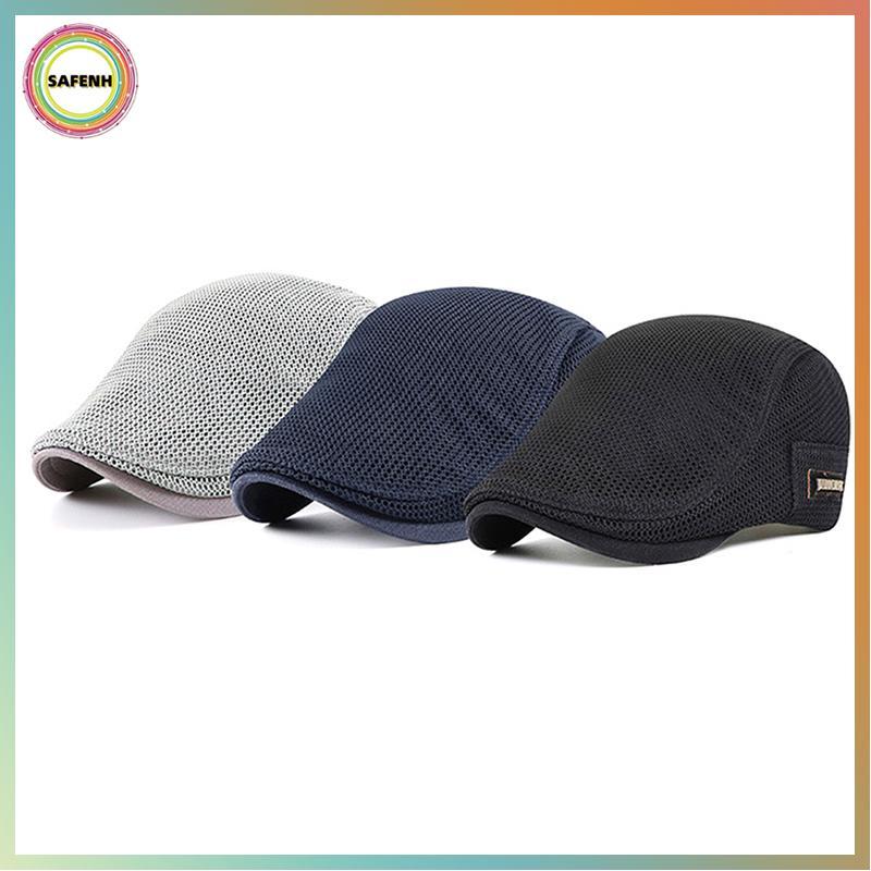 SAFENH Cabbie Flat Cap Lưới thoáng khí Newsboy Beret Ivy Cap VN