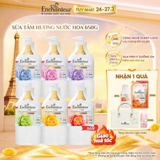 [MÙI HƯƠNG MỚI] Sữa tắm hương nước hoa Pháp Enchanteur Deluxe 650g / 900g - Mềm mịn như lụa Lưu hương 24H