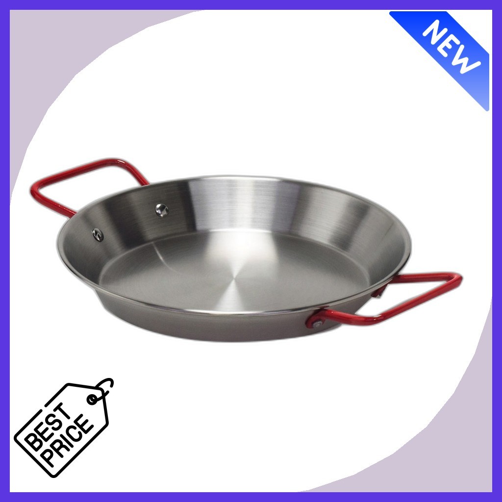 [eandk] Chảo Paella bằng thép không gỉ, 22cm, 1 cái / Chảo Paella Hàn Quốc / Thép không gỉ bền / Chí