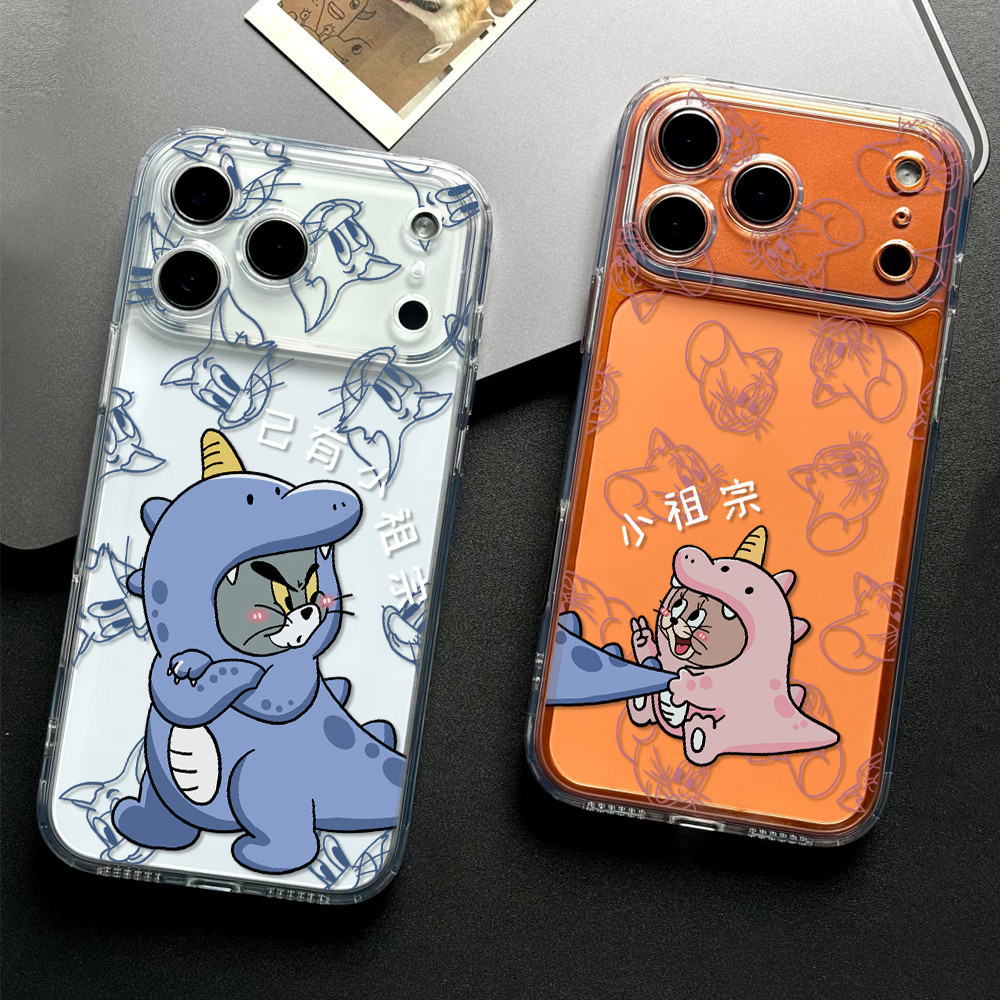 Tom and Jerry Ốp điện thoại cho iPhone 17 16 15 14 13 12 11 XR silicon trong suốt mềm,17PROMAX Các c