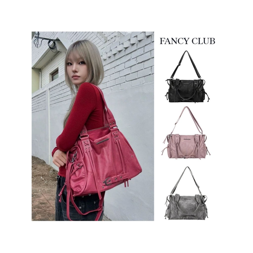 Hàn Quốc Hàn Quốc FANCY CLUB Xueyun Cùng Phong Cách Niche Retro Dung Tích Lớn Túi Đeo Vai Đi Lại Tất