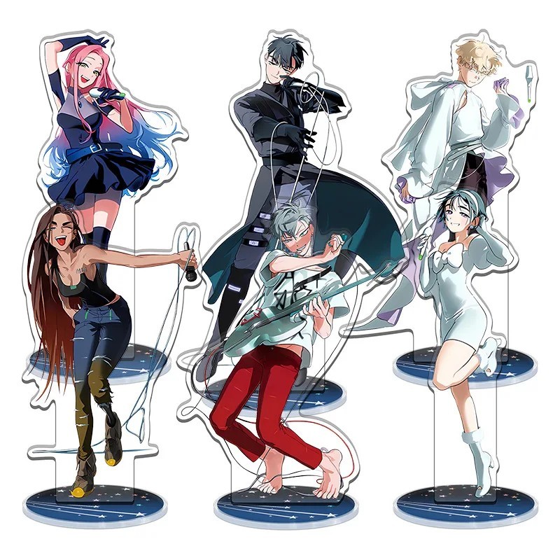 Standee Alien Stage ALNST mô hình mica acrylic trang trí bàn học nhân vật Till Ivan Mizi Sua Hyuna L