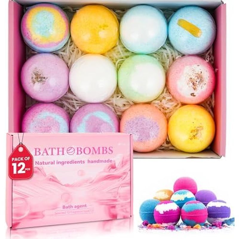 Bộ quà tặng Bath s dành cho nữ 12 món thủ công dành cho nữ, hoàn toàn tự nhiên với tinh dầu, bơ hạt 