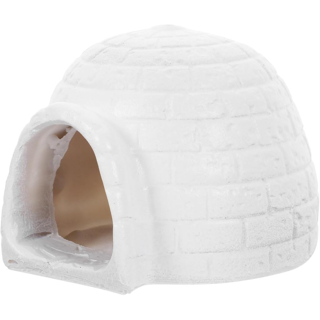 Igloo Đồ trang trí bể cá Mini Igloo Hình mô phỏng Nhà băng Mô hình bể cá Nơi ẩn náu Nhà sinh sản Han
