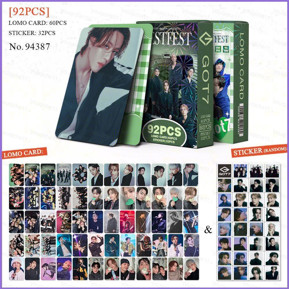 SQ11 92 Cái / bộ GOT7 Dán JinYoung NESTFEST LOMO Thẻ YoungJae Bưu Thiếp Bộ Sưu Tập Ngôi Sao KPOP Ngo