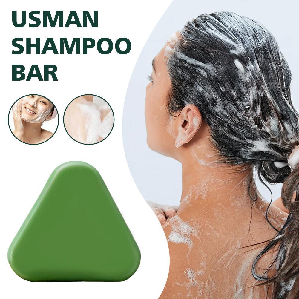 Herbal Usman Grass Side Cypress Leaf Ginseng Hair Soap Rụng tóc Chống tóc V4h9