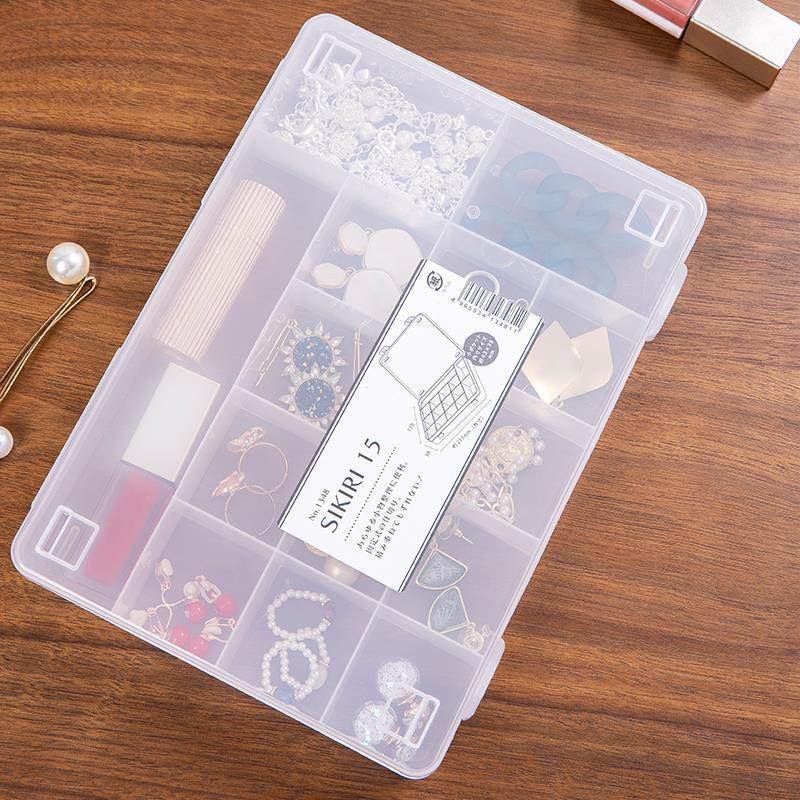 New Product#Japanese Imported Multi-Compartment Jewelry Box, Transparent Plastic Organizer for Small