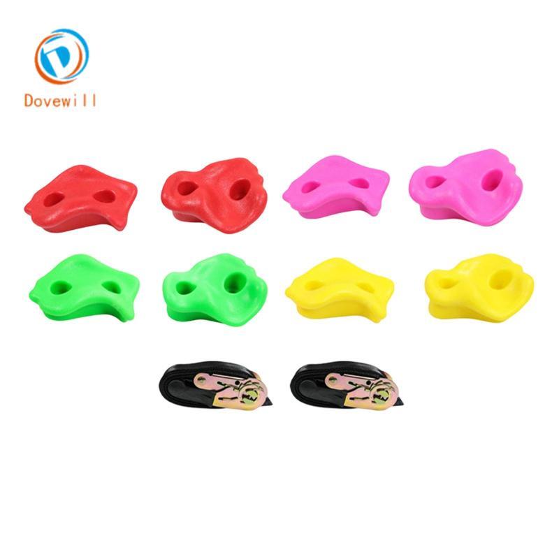 Dovewill 8x Rock Climbing Holds Children Tree Wall Climber Rock Wall Grips Colored Grip Leo tay và c