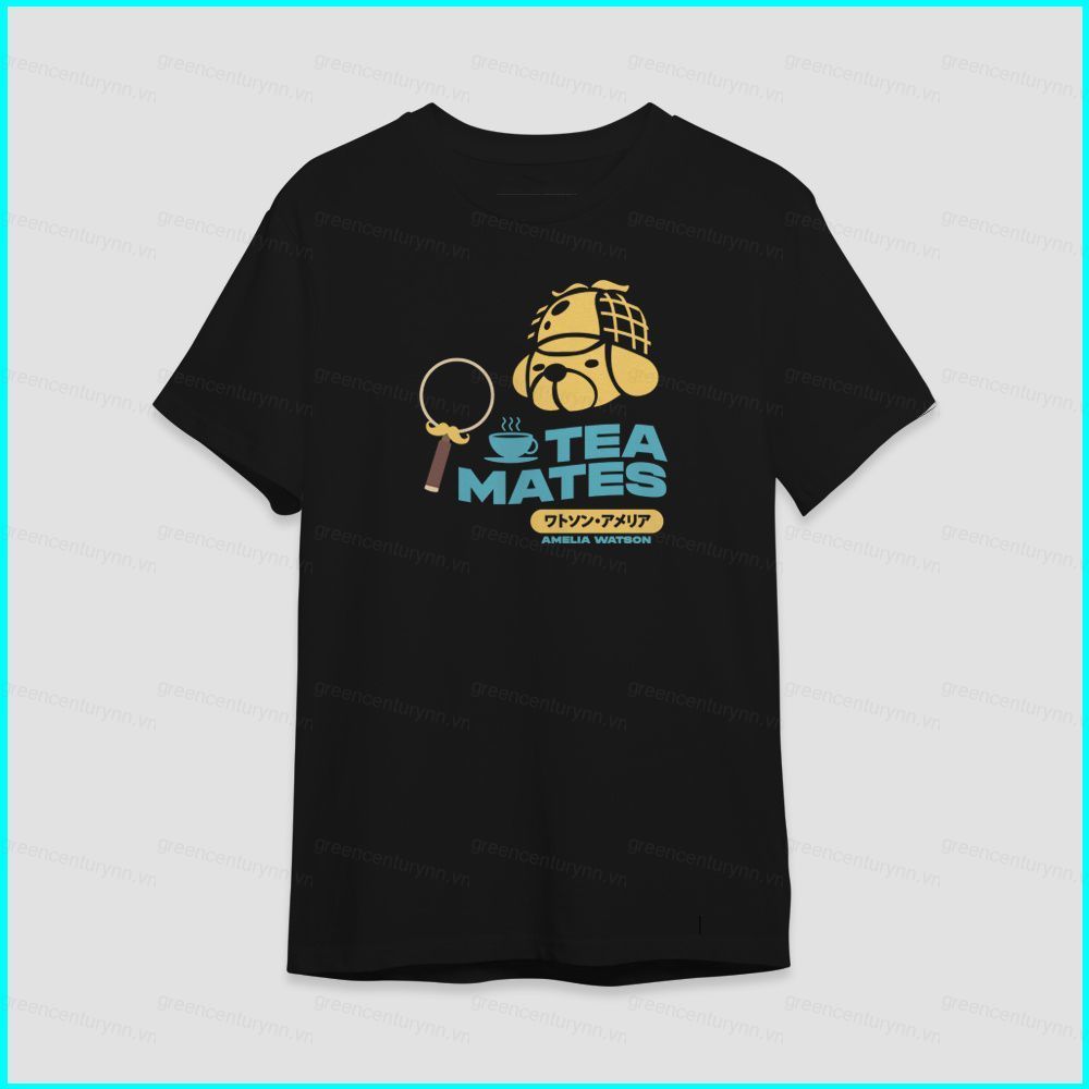 GN HOLOLIVE Amelia Watson Áo Thun Anime Tay Ngắn Thời Trang Áo Rời Áo Sơ Mi Unisex Plus Size NG