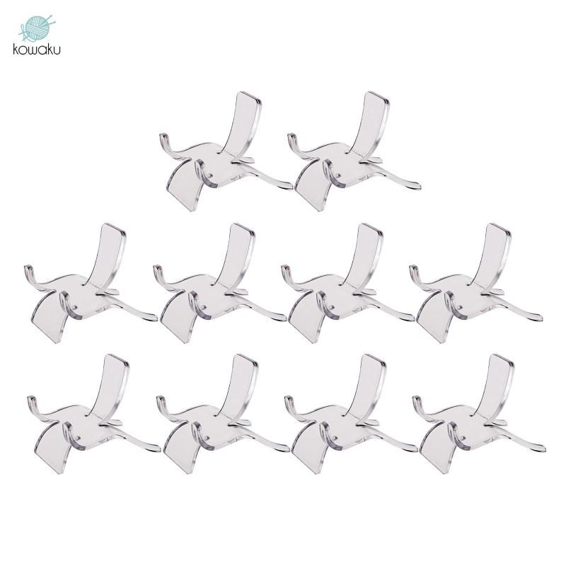 10 miếng Đế trưng bày Acrylic trong suốt Suport cho khoáng chất Geode Crystal