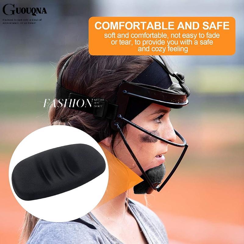 GUOUQNA Softball Fielder 's Khẩu trang Chin Cup Bóng chày Fielder 's Mask Chin Padding Mềm bảo vệ th