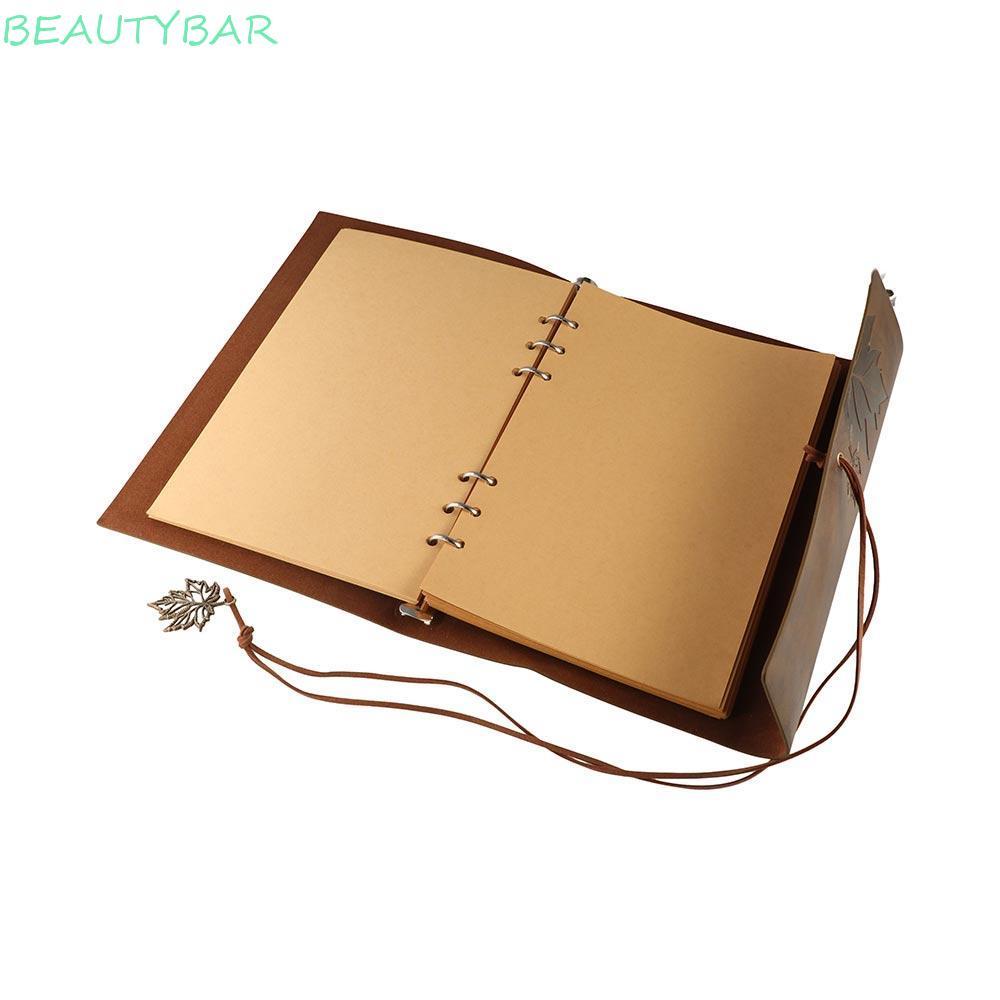 BEAUTYBAR Travelers Vintage Notebook, A7 / A6 / A5 Da PU PU Kraft Notebook, Loose-leaf Notebook Note