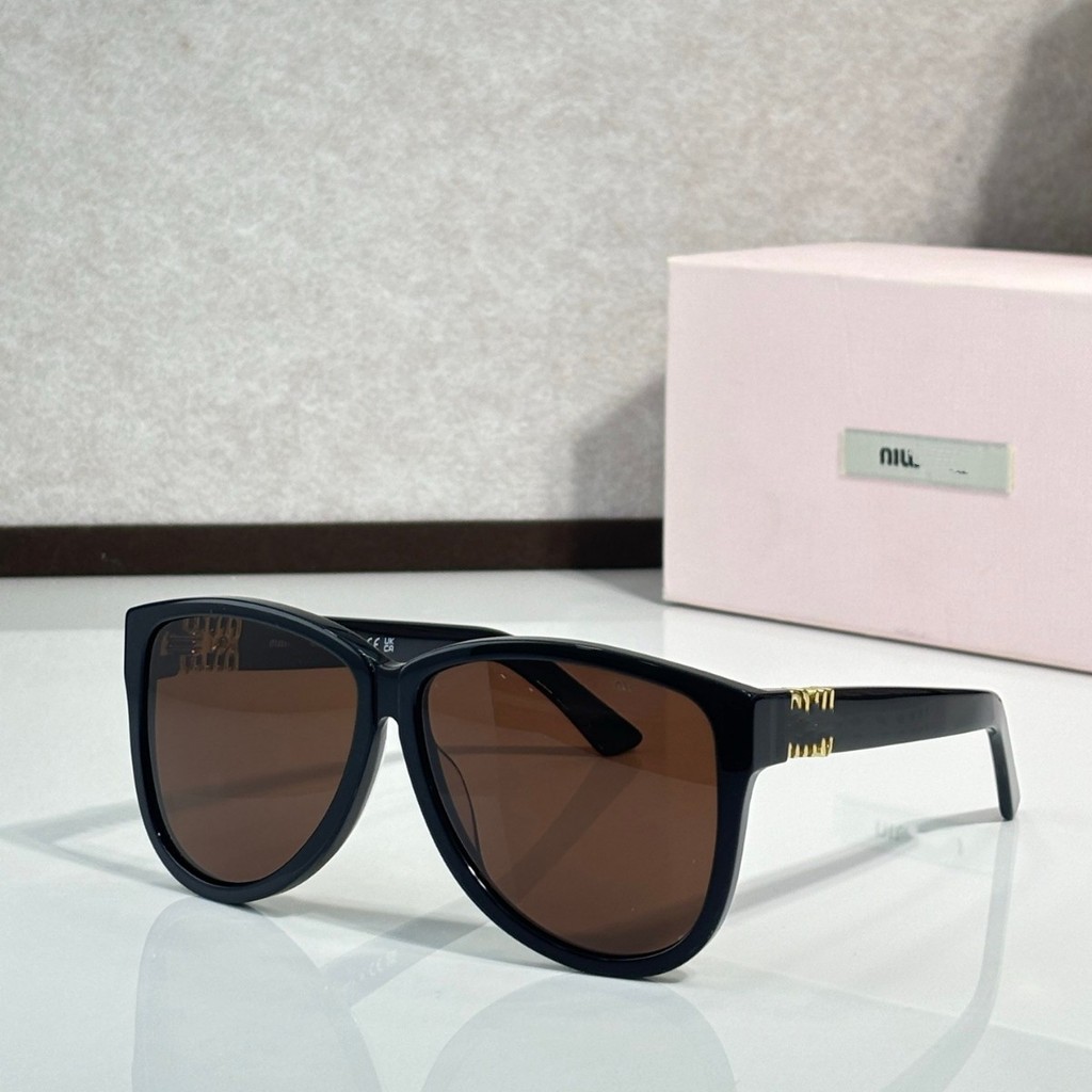 MIU MIU Fashion Cat Eye Women's Sunglasses Retro Narrow Frame Sunshade Sunscreen High-End Feel Sungl