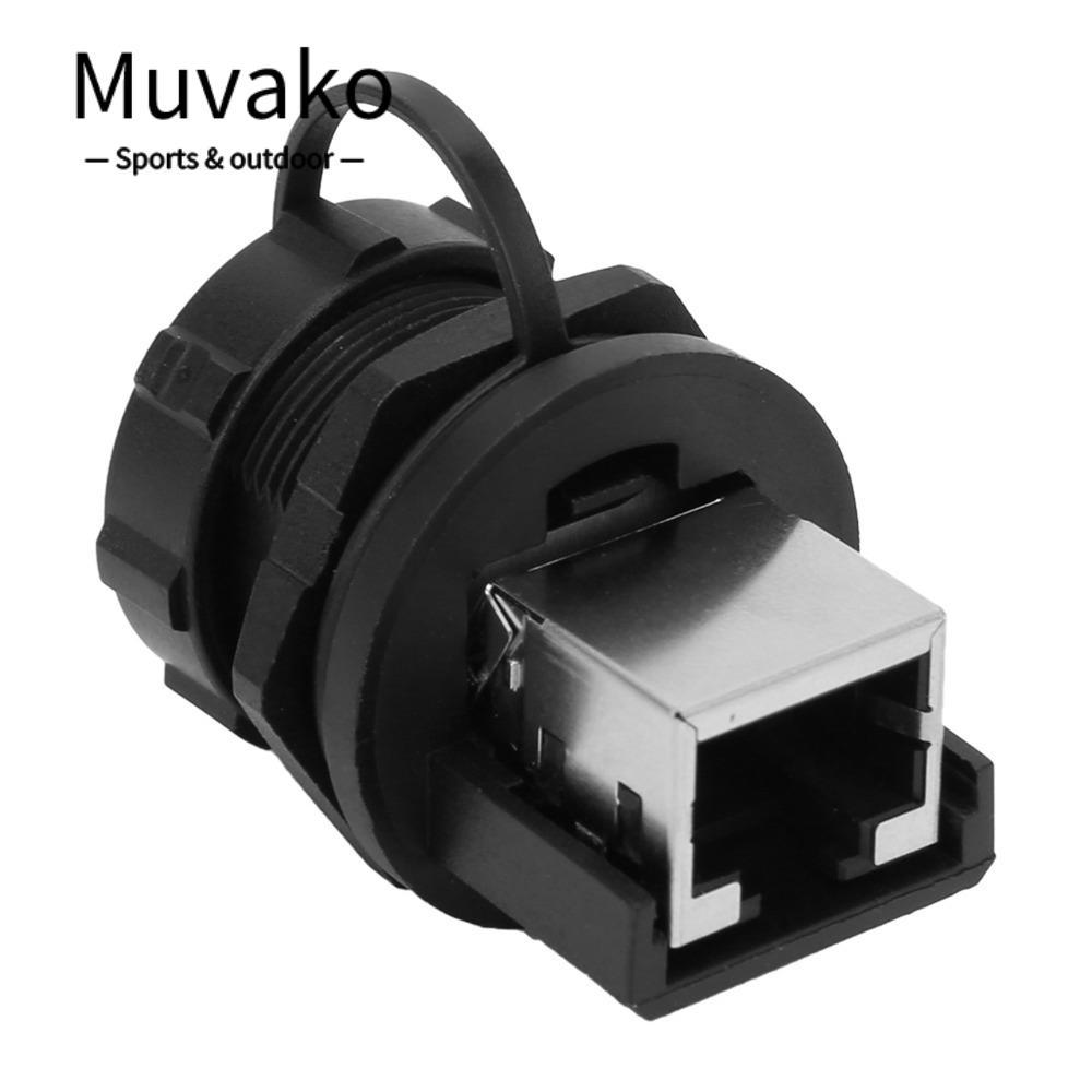 Bộ chuyển đổi RJ45 2 CÁI MUVAKO, Đầu nối RJ45 IP67 chống nước, RJ45-180 bền° Màn hình LED kết nối 18