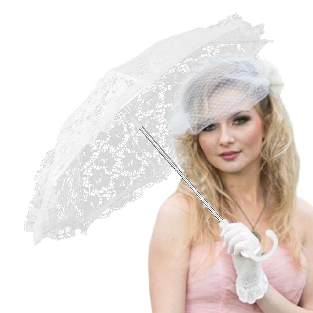 White Lace Parasol Umbrella Small Bridal Parasol Lace Parasol Umbrella Small Vintage Wedding Bridal 