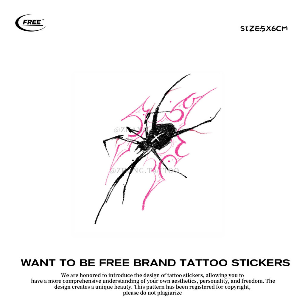 hình xăm 15 ngày hình xăm 15 ngày Nhện Đen Sơn Nhiều Màu, Hình Xăm Dán Mát và Chống Thấm Nước