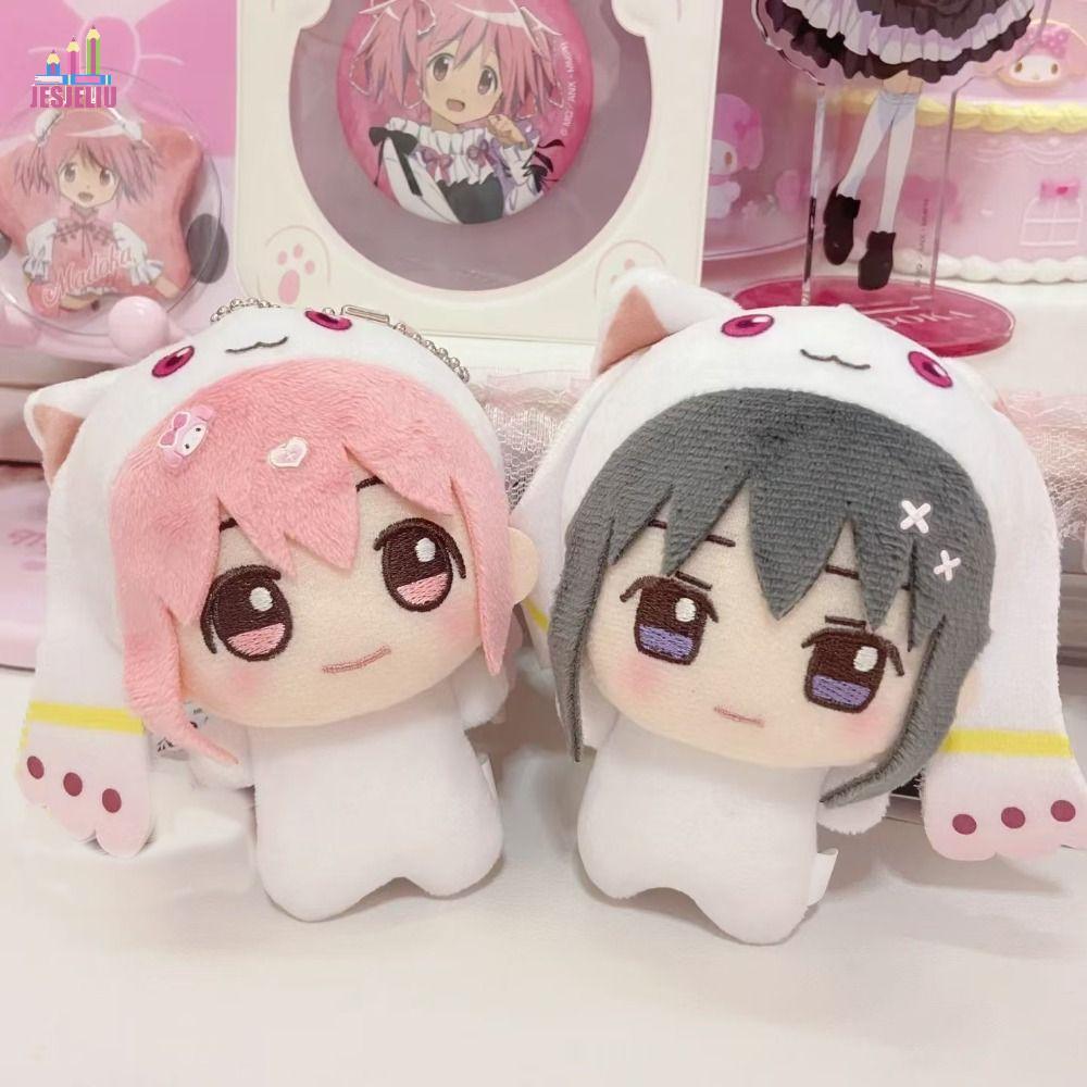 JESJELIU Magica Kaname Madoka Doll, Búp bê Cotton Puella mềm dễ thương Magi Madoka Sang trọng, Móc k