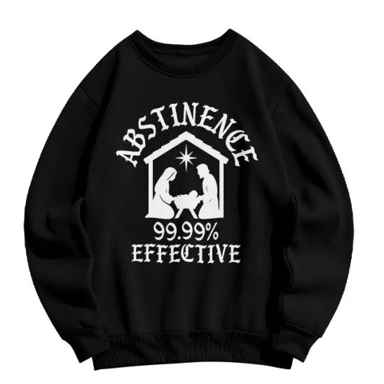 Unisex Abstinence 99,99% Áo nỉ in hình Giáng sinh hiệu quả