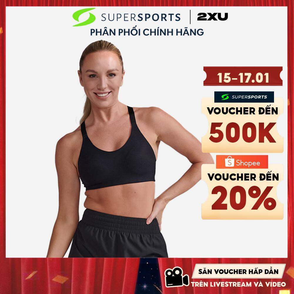 Áo Bra Nữ 2XU Aero Medium Impact - Đen - WR6347a-BLK/BLK