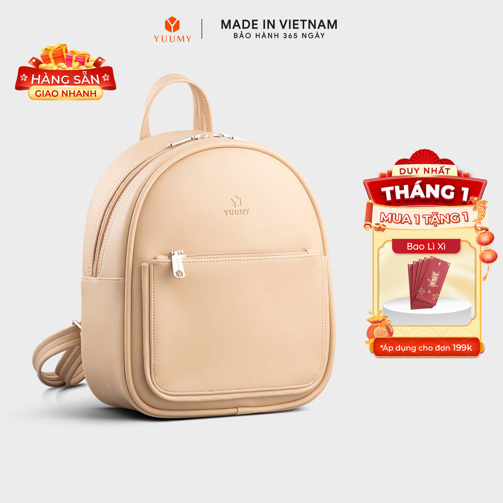 Balo Yuumy (Thời trang nữ vừa A5 - Balo da Seasand YBA106) Bagsmart