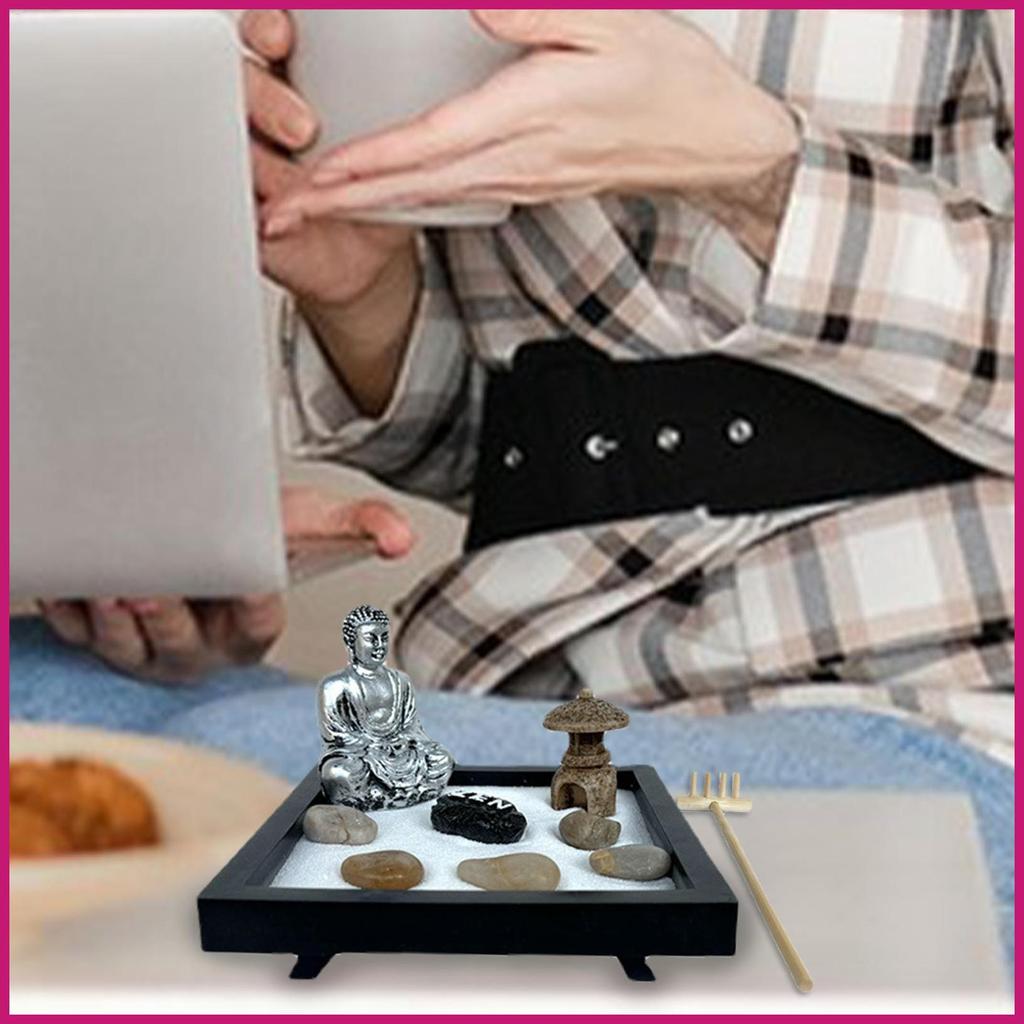 Mini Zen Garden DIY Để Bàn Trang Trí Để Bàn Zen Trang Trí Sân Vườn Cho Nữ Người Lớn Văn Phòng Tại Nh