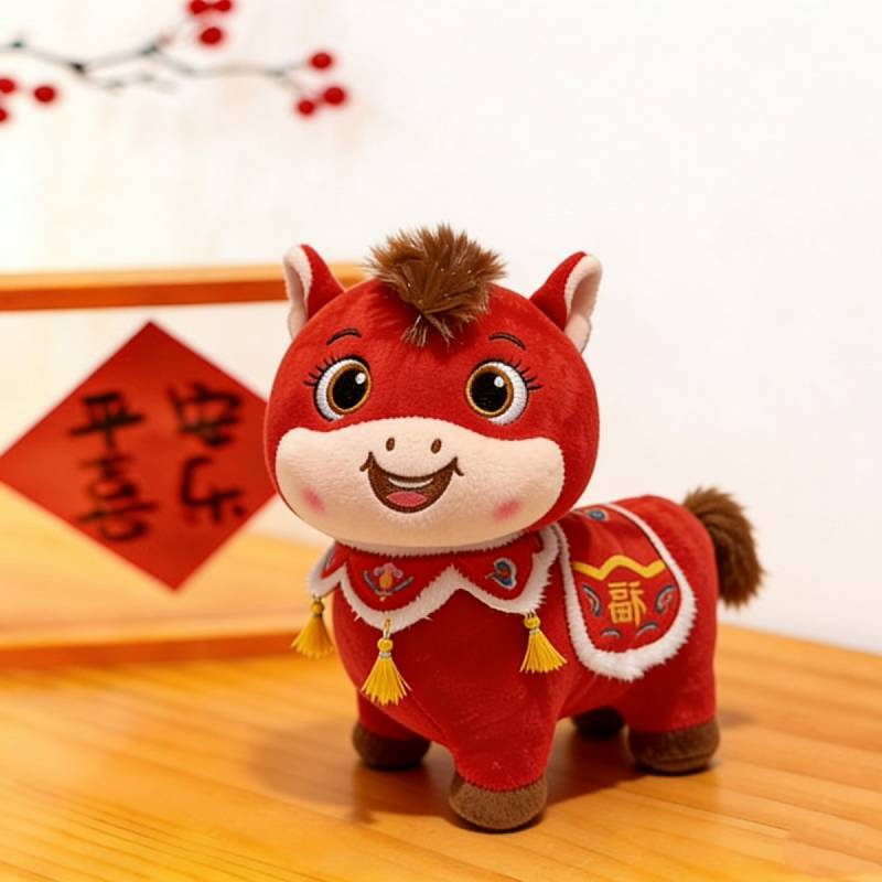 2026 Year of Horse Mascot Doll Year of Horse Rich Doll Annual Meeting Activity Plush Toy D7BL