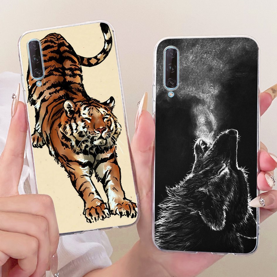 Dành Cho Huawei Y9s Ốp Lưng STK-L21 STK-L22 Cool Tiger Wolf Hoạt Hình Silicon Mềm Bảo Vệ Cho HuaweiY