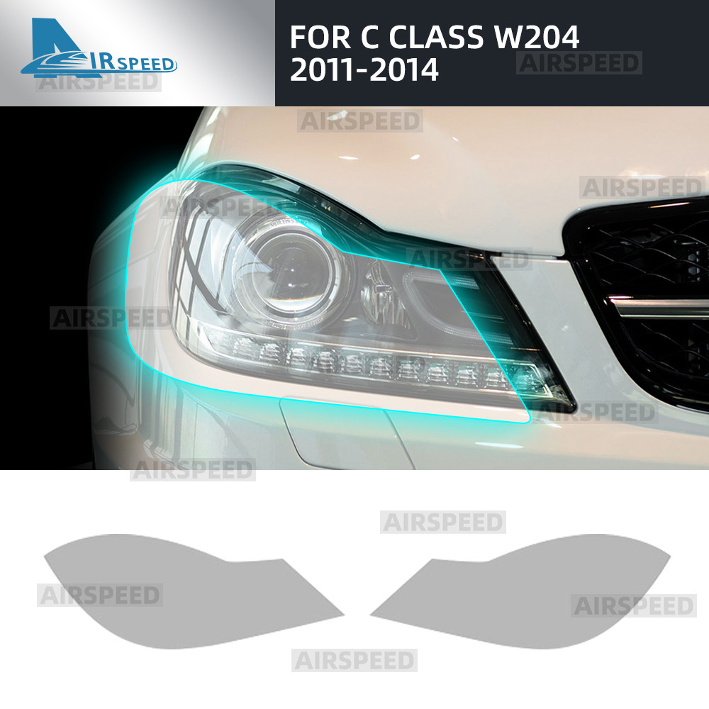 2011-2014 Mercedes-Benz AMG C-Class W204 C63 Vô Hình Bọc Xe TPU Đèn Pha Sửa Đổi Chống Trầy Xước & Cạ
