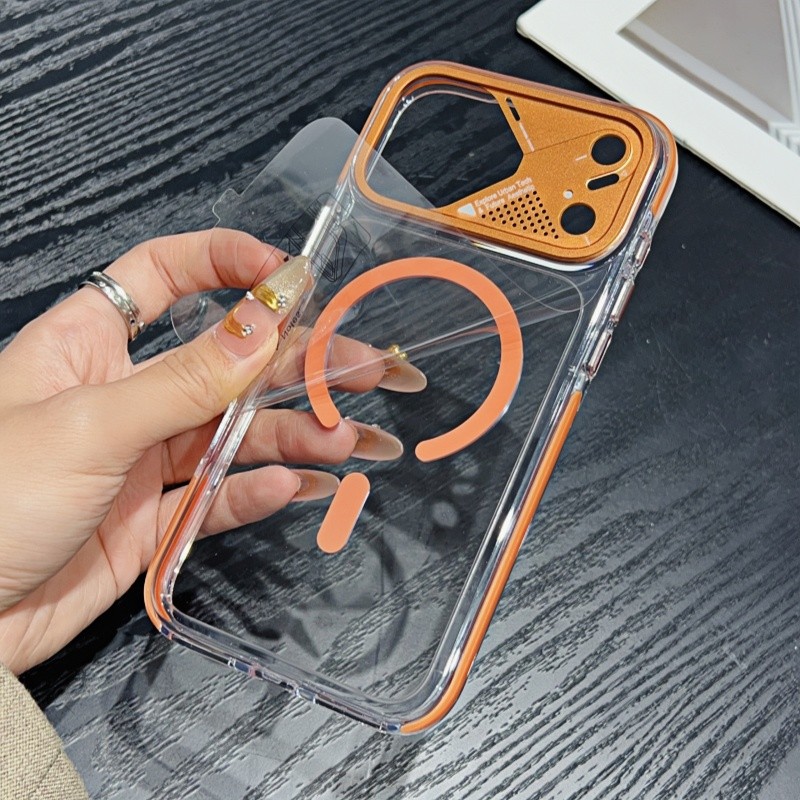 Ốp lưng điện thoại i17 trong suốt, không ố vàng, có nam châm dành cho iPhone 17 16 Pro Max. chất lượ
