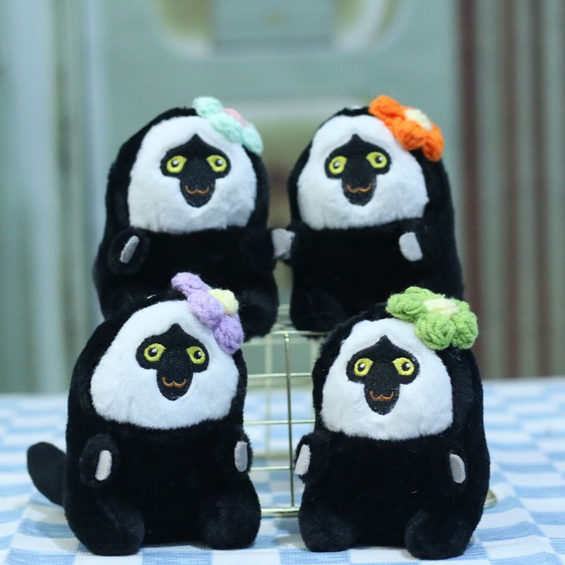 Premium In-Stock#Cute White-Faced Monkey Plush Toy Small Monkey Doll Bag Pendant Keychain Stuffed Do