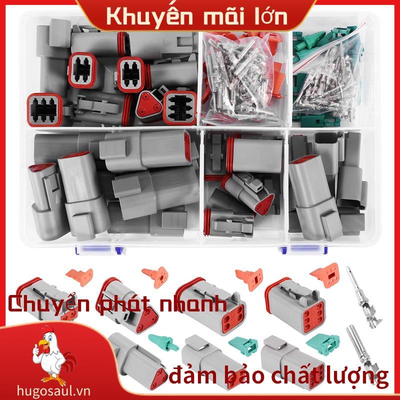 140 Cái Deutsch DT Series Bộ Đầu Nối Dây Chống Thấm Nước DT06-2 / 3 / 4 / 6S DT04-2 / 3 / 4 / 6P Phí