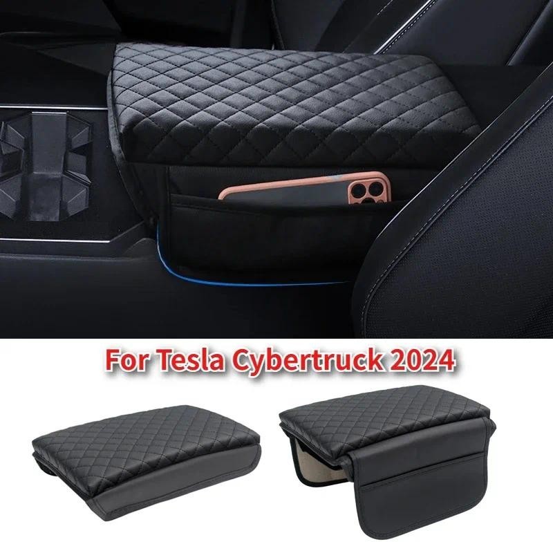Hộp Tay Bảo Vệ Cho Tesla Cybertruck 2024 Da Điều Khiển Trung Tâm Tay Hộp Bao Cho Cyber Pickup Phụ Ki