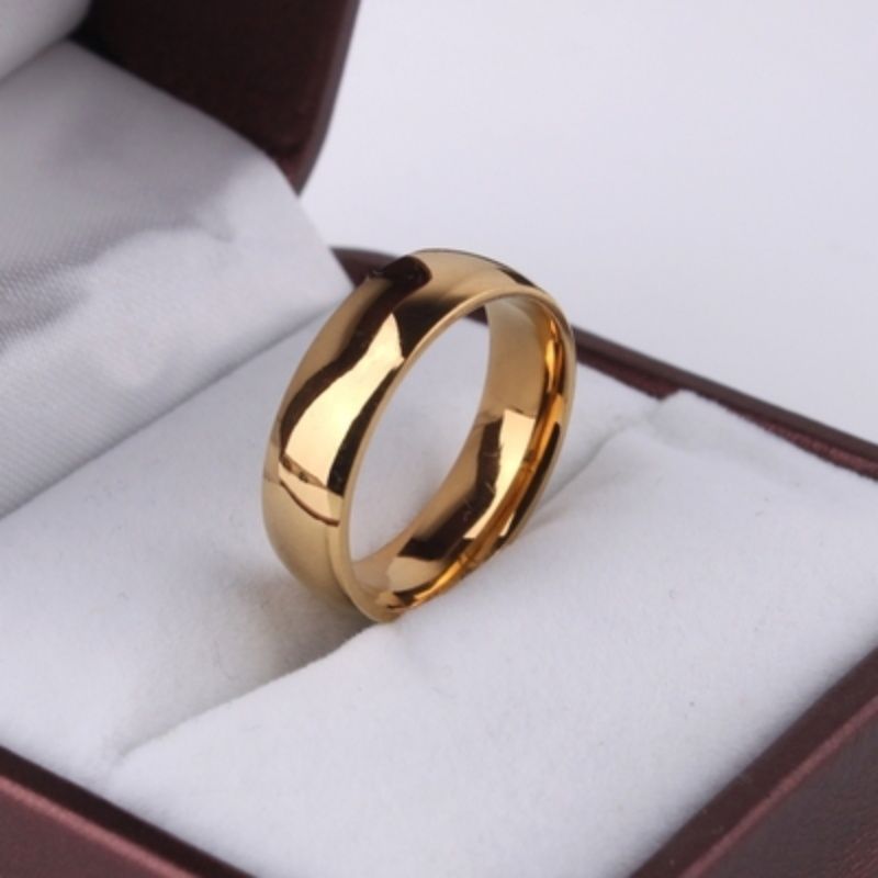 Hot Sale#Colorful Gold Thin Ring Light Version Plated Real Gold Titanium Steel Ring Tail Ring for Me