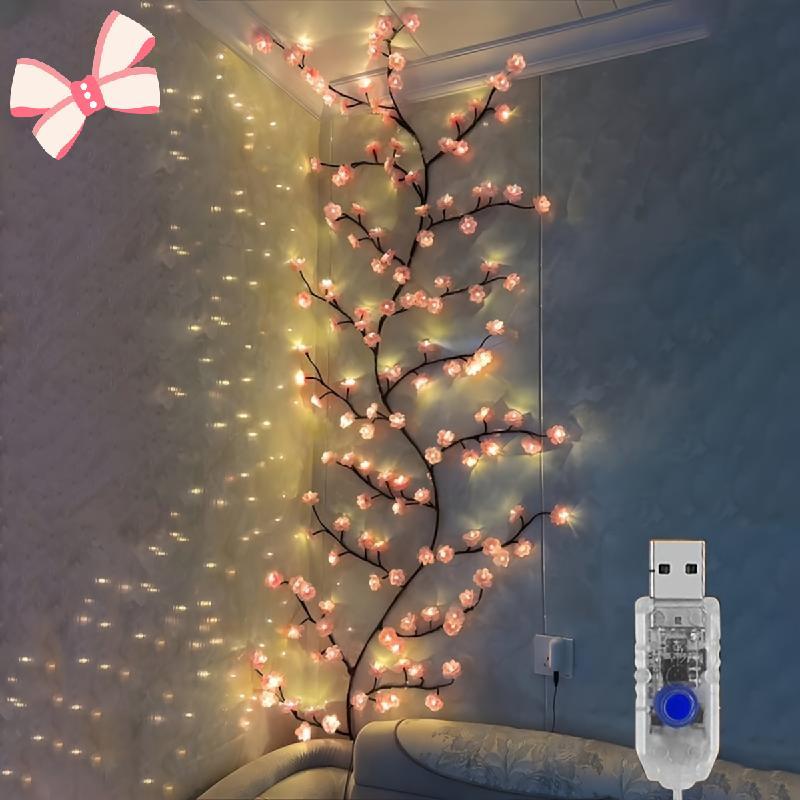 Led Tree Branch Cherry Blossom Lights Cherry Blossom Tree Light với điều khiển từ xa DIY Willow Vine