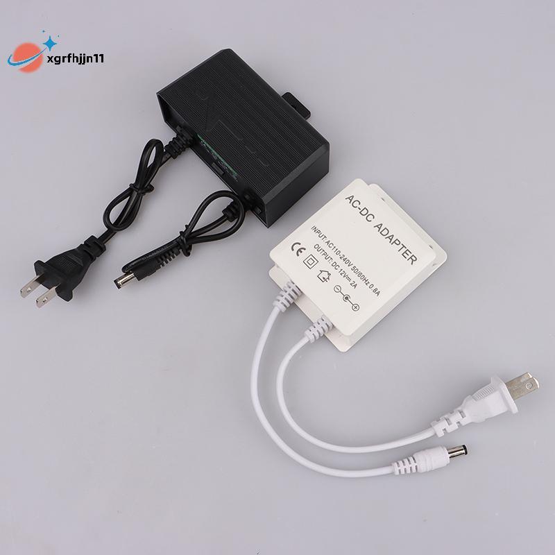 XG AC / DC 12V 2A 2000ma Camera Quan Sát Nguồn Điện Adapter Ngoài Trời Chống Thấm Nước EU US Cắm Ada