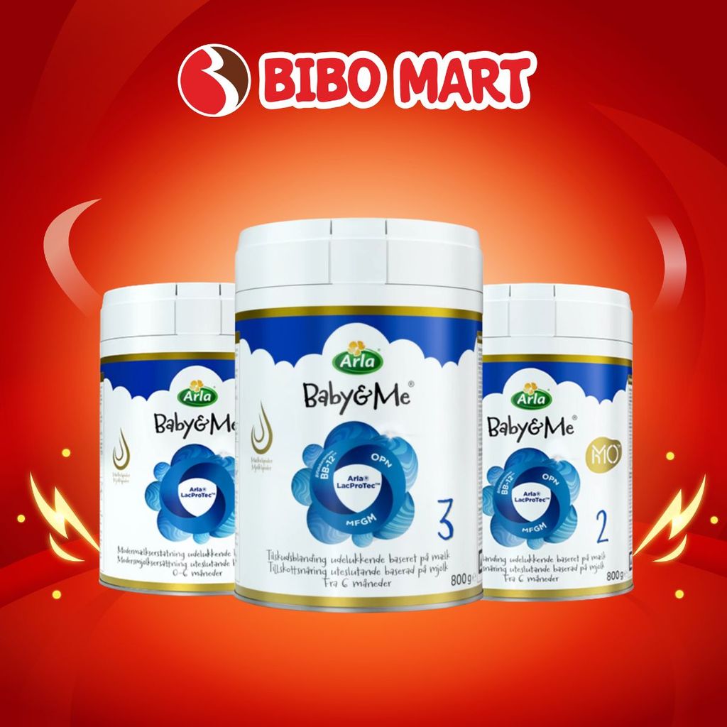 Sữa Bột Arla Baby & Me HMO Organic Tăng Miễn Dịch Phát Triển Toàn Diện Cho Bé 800g - Bibomart