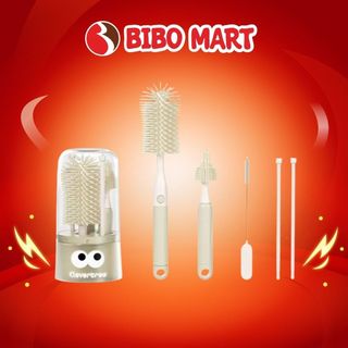 [KOL] Bộ 5 Món Cọ Rửa Bình Sữa, Núm Ti Nimo Silicone Làm Sạch Toàn Diện, Chất Liệu Cao Cấp- BiboMart